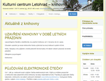 Tablet Screenshot of knihovna.letohrad.eu